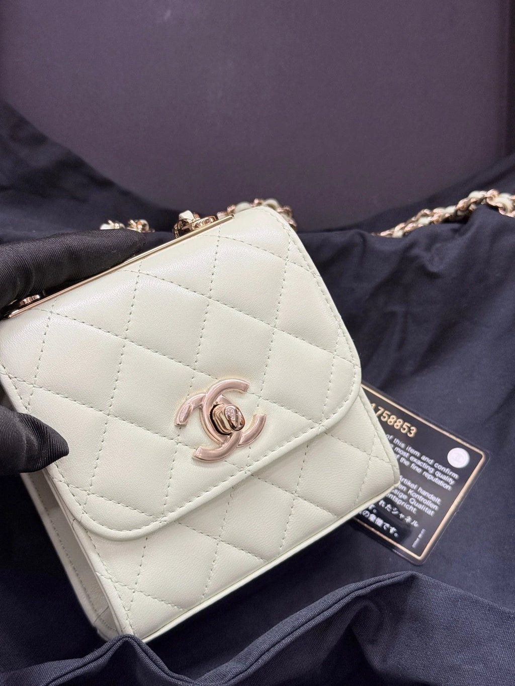 CHANEL Mini Trendy CC WOC Crossbody Bag Lambskin For Women