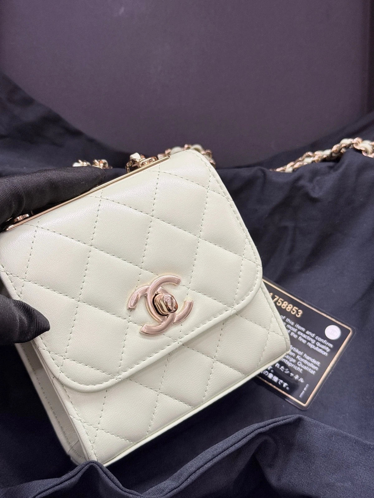 CHANEL Mini Trendy CC WOC Crossbody Bag Lambskin For Women