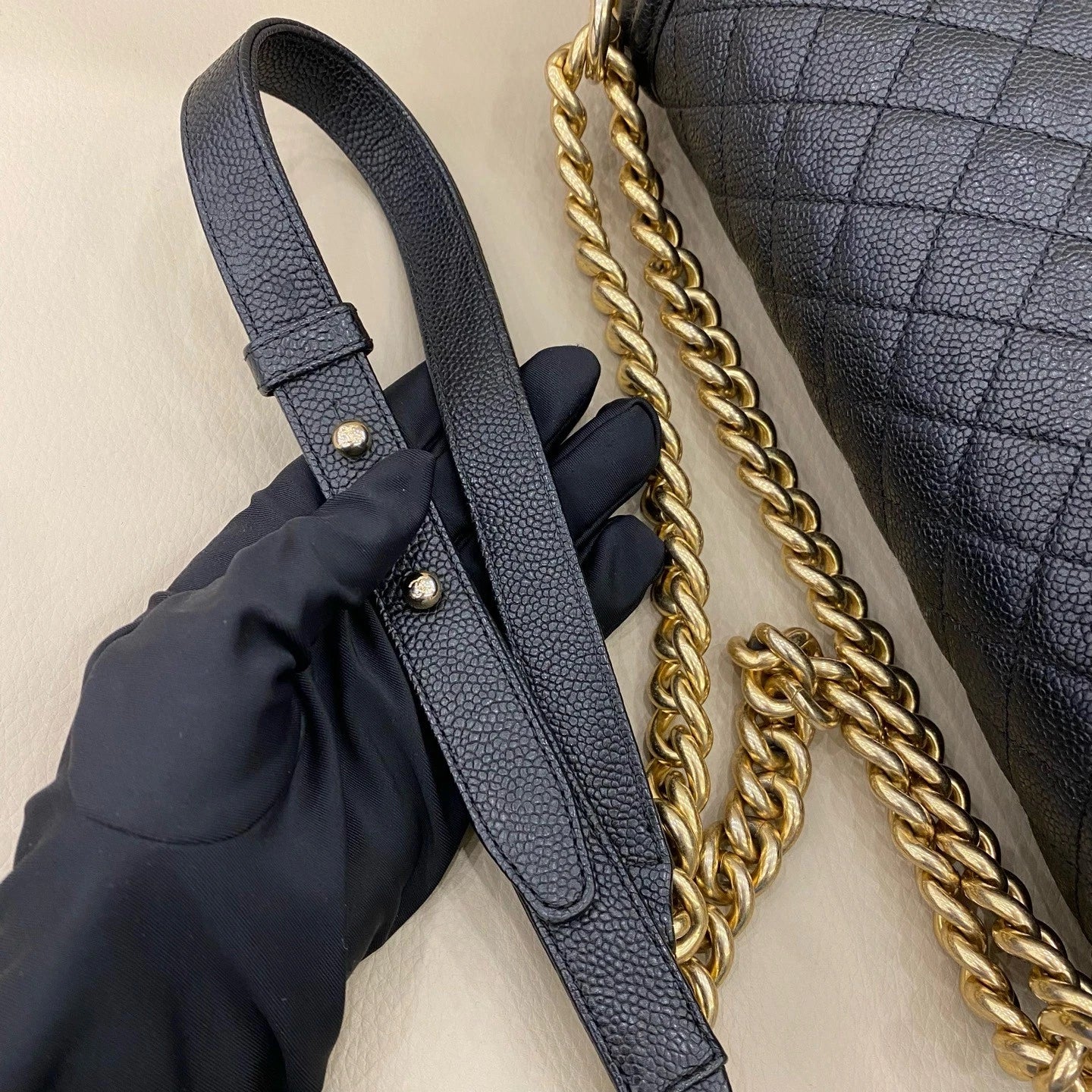 Chanel Leboy Medium-Large Black Shoulder Bag For Women