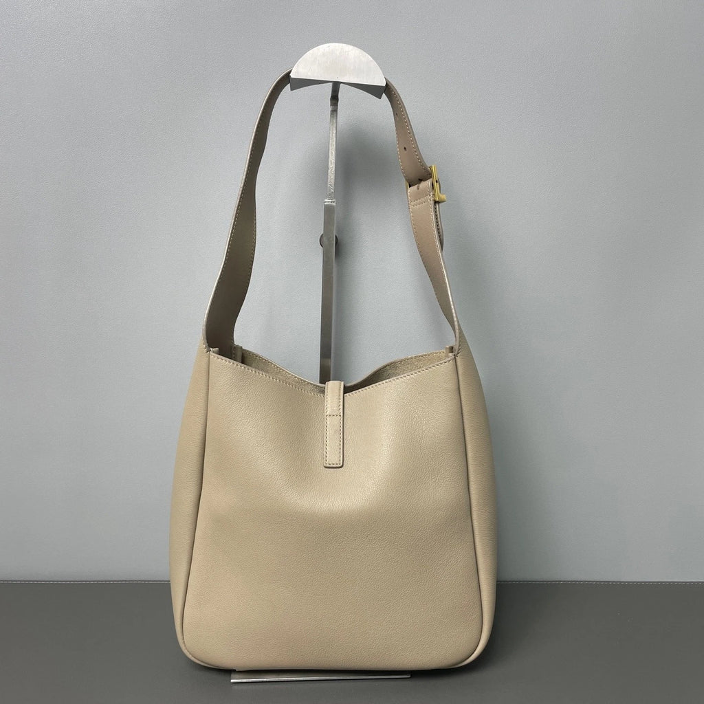 YSL Small Elephant Grey Hobo Underarm Shoulder Bag For Women