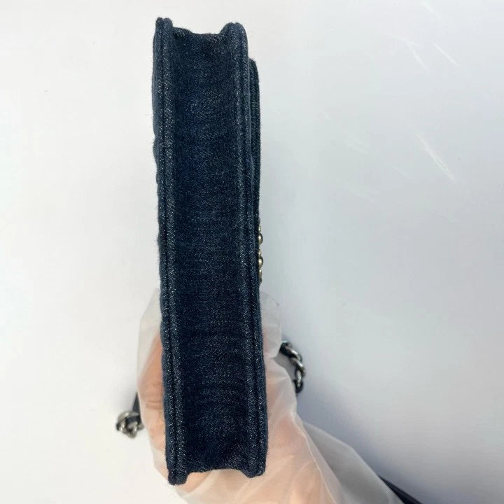 CHANEL 19Bag Mini WOC Denim Chain Crossbody Bag For Women