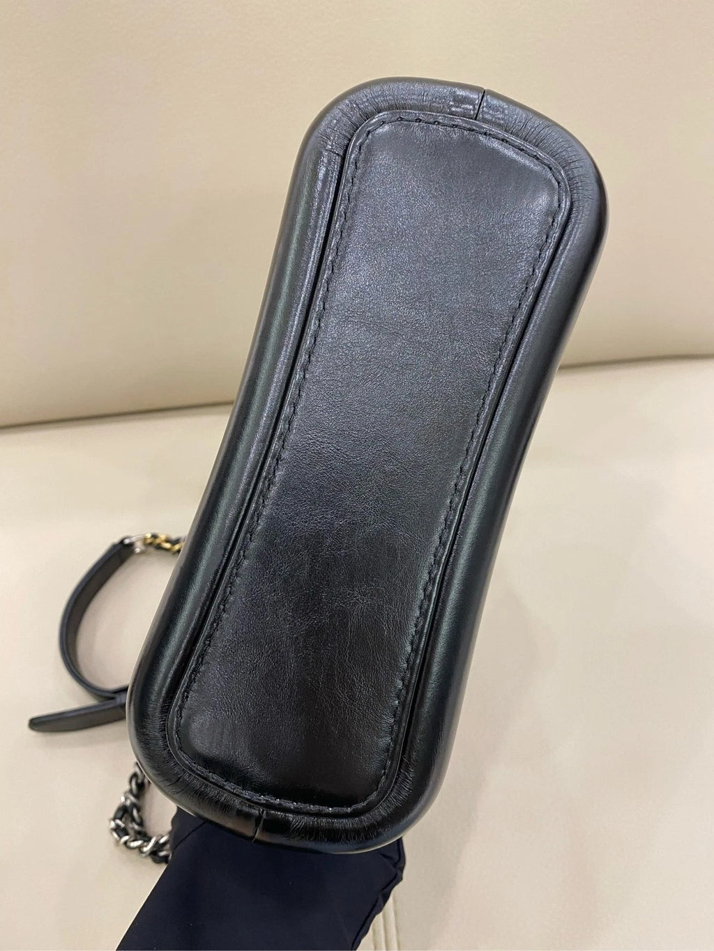 CHANEL Gabrielle Small Blue Black Shoulder Crossbody Bag Women