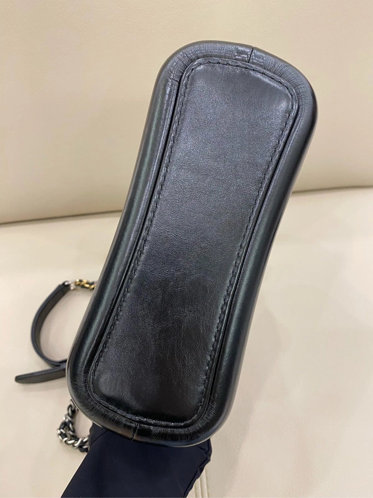 CHANEL Gabrielle Small Blue Black Shoulder Crossbody Bag Women