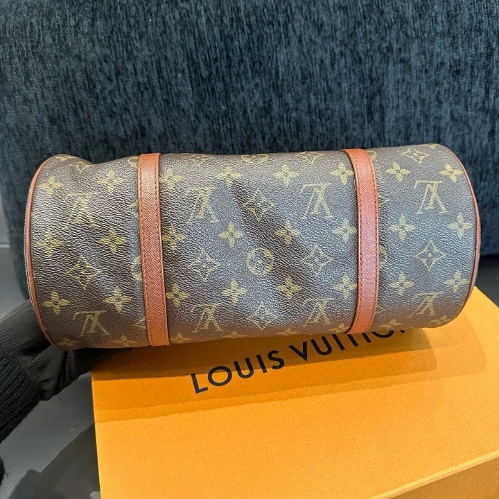 Louis Vuitton Papillon Monogram Barrel Bag Shoulder Bag Brown Gold Women D