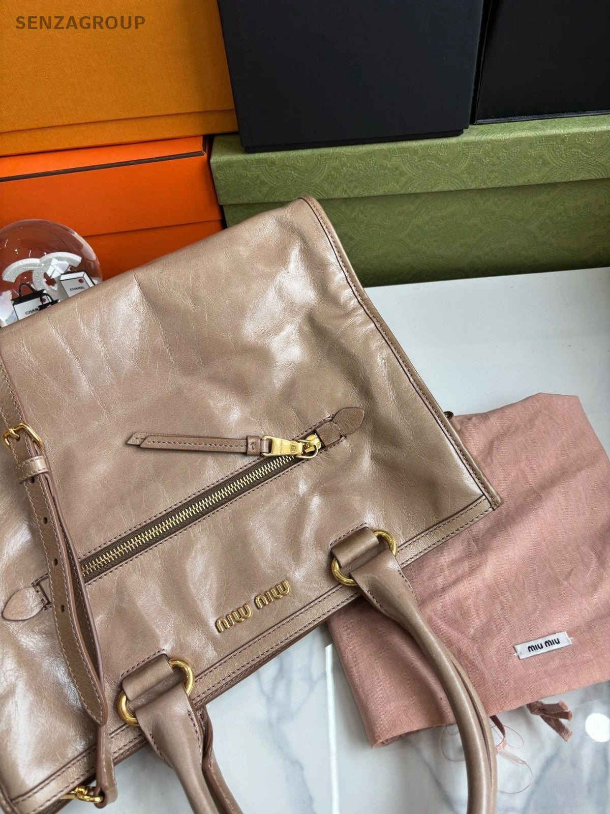 Miumiu Apricot color Locomotive bag 2WAY Shoulder bag Crossbody