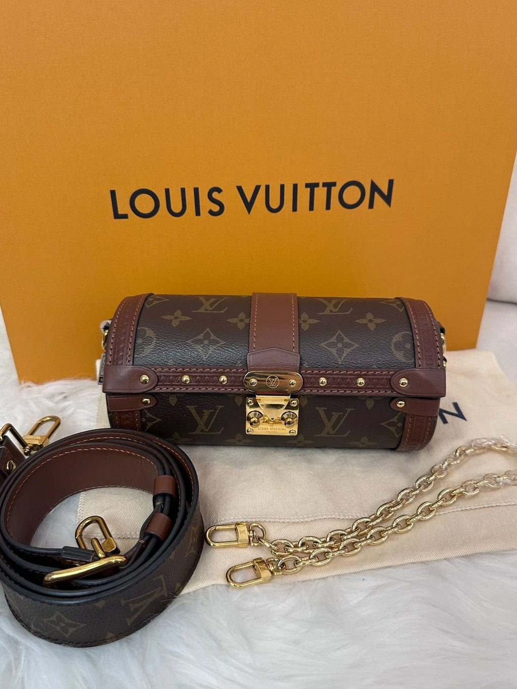 Louis Vuitton Papillon Cylinder Canvas Shoulder Crossbody For Women