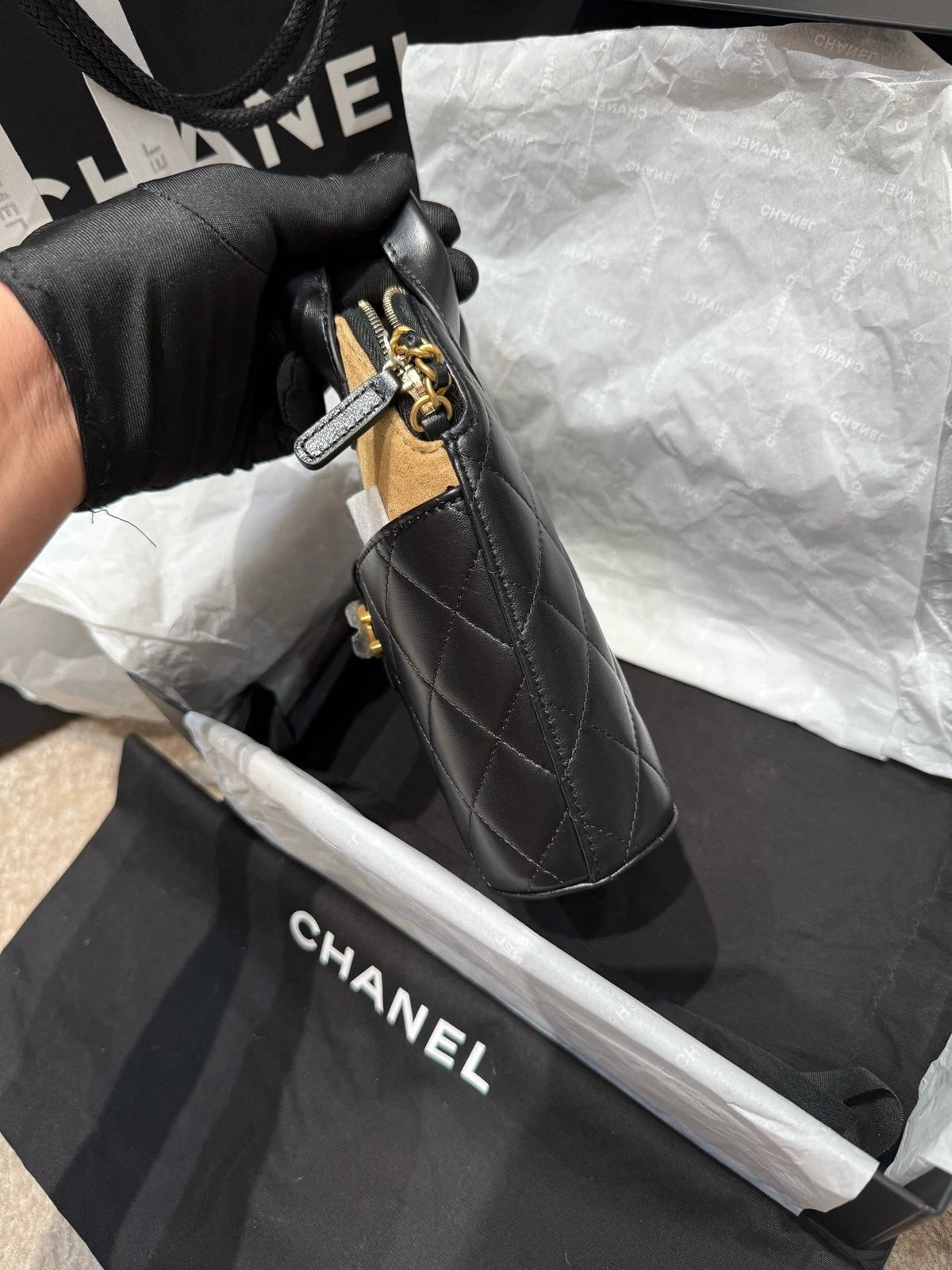 CHANEL Suede Shell Handbag For Women