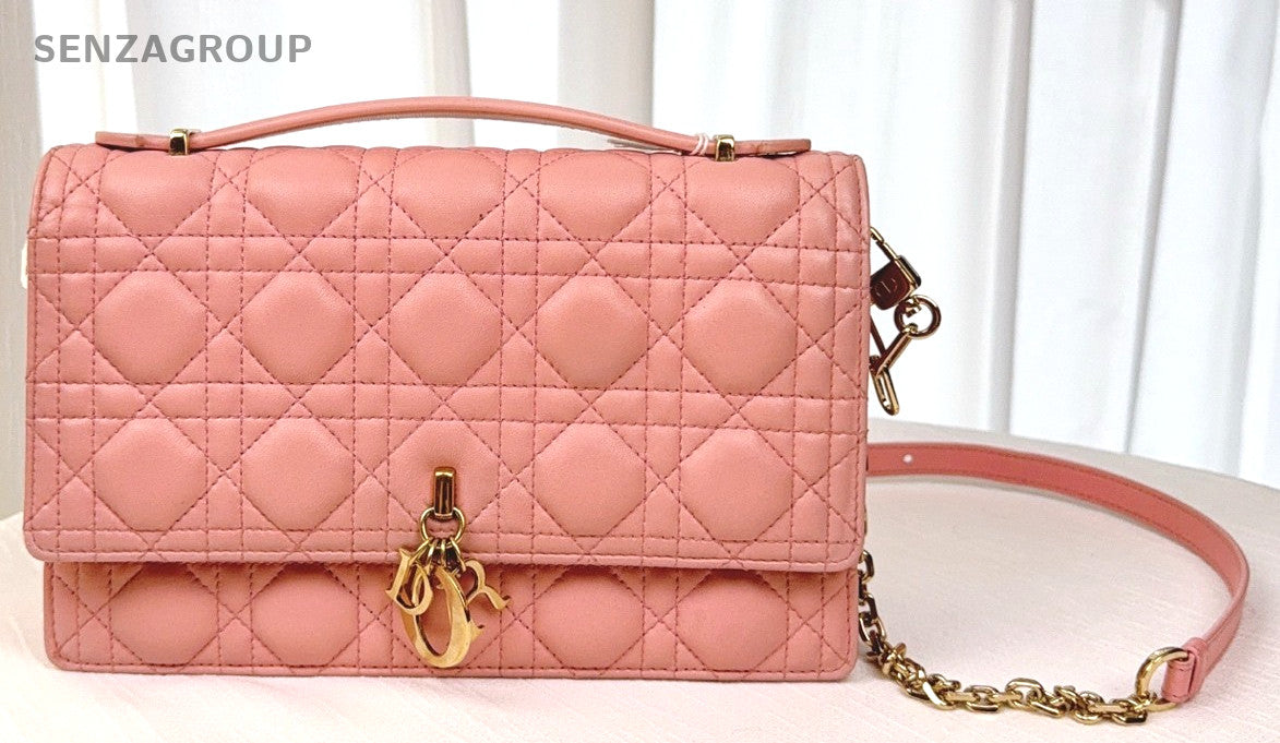Christian Dior Miss Chain Shoulder bag Sakura Pink Gold Women