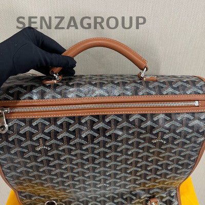 Goyard Saint Legar Backpack - Classic Brown Monogram Silver Hardware Unisex