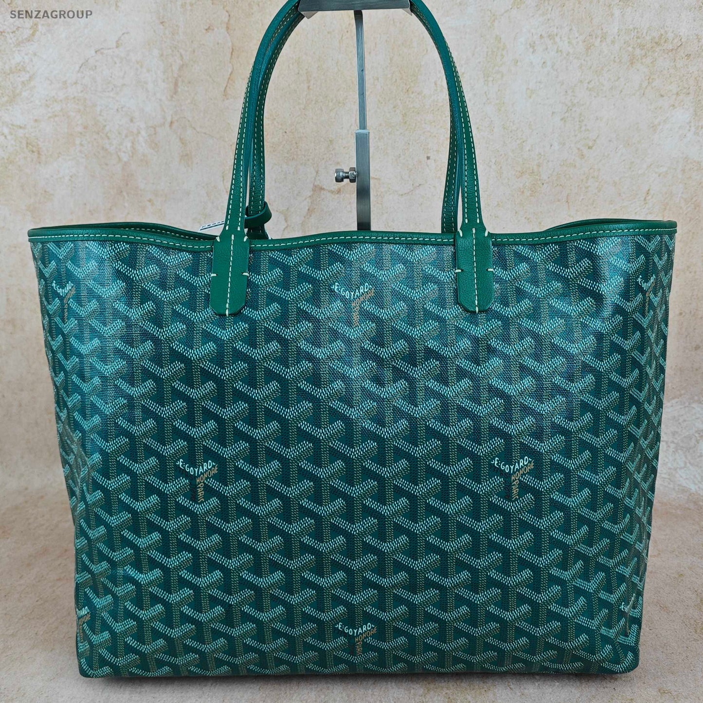 Goyard Green Silver Buckle Medium Tote Shoulder Bag Women Fashion