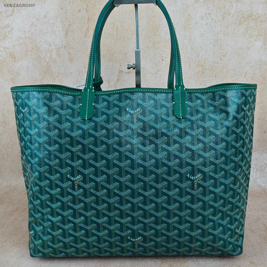 Goyard Green Silver Buckle Medium Tote Shoulder Bag Women Fashion
