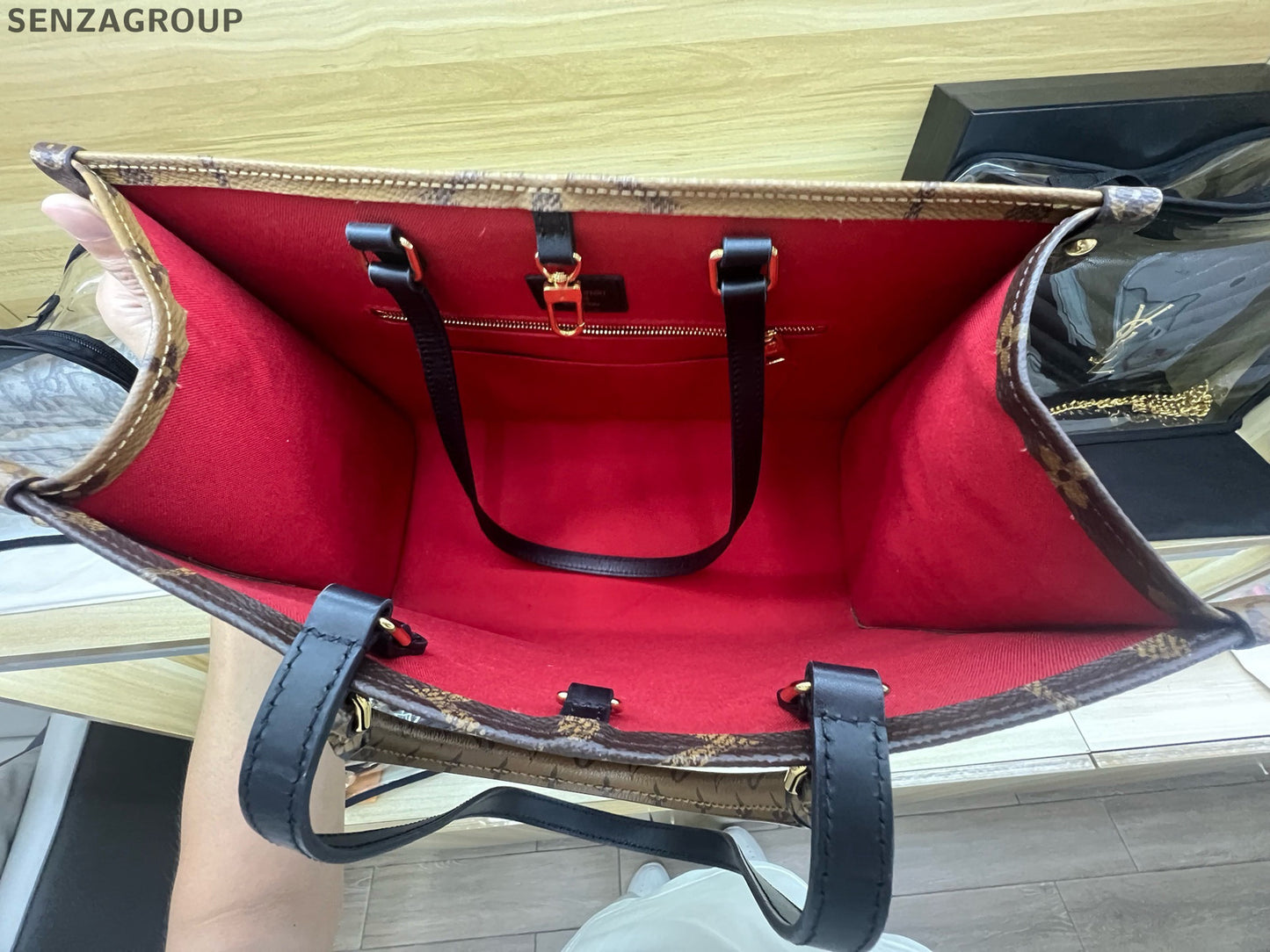 Louis Vuitton Onthego MM Monogram Tote Shoulder Bag Women Classic