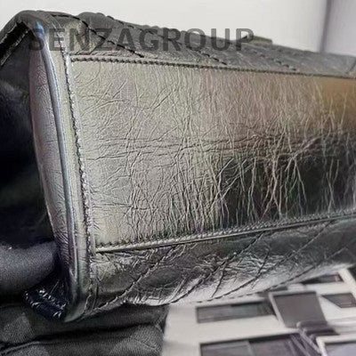 Saint Laurent Niki Shopping Bag Chain Shoulder Bag Black Silver Women Classic