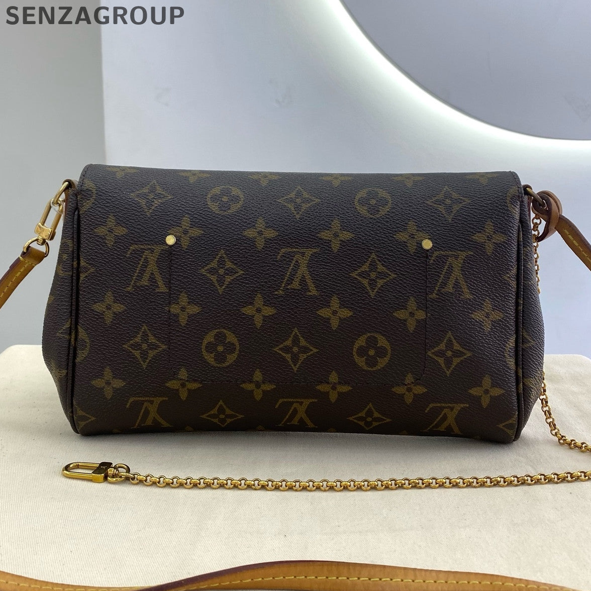 Louis Vuitton Monogram Shoulder Crossbody Bag Brown Classic Women's