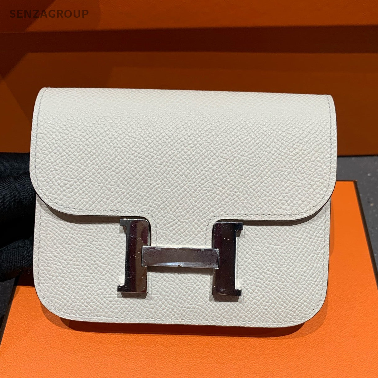 Hermes Constance Smile Bag Cream White Epsom Leather Shoulder Crossbody