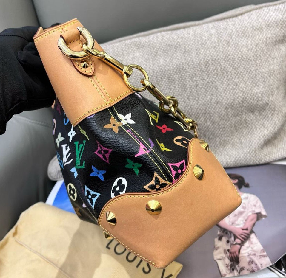 Louis Vuitton Judy MM Monogram Chain Shoulder Bag Black Multicolor Women Classic