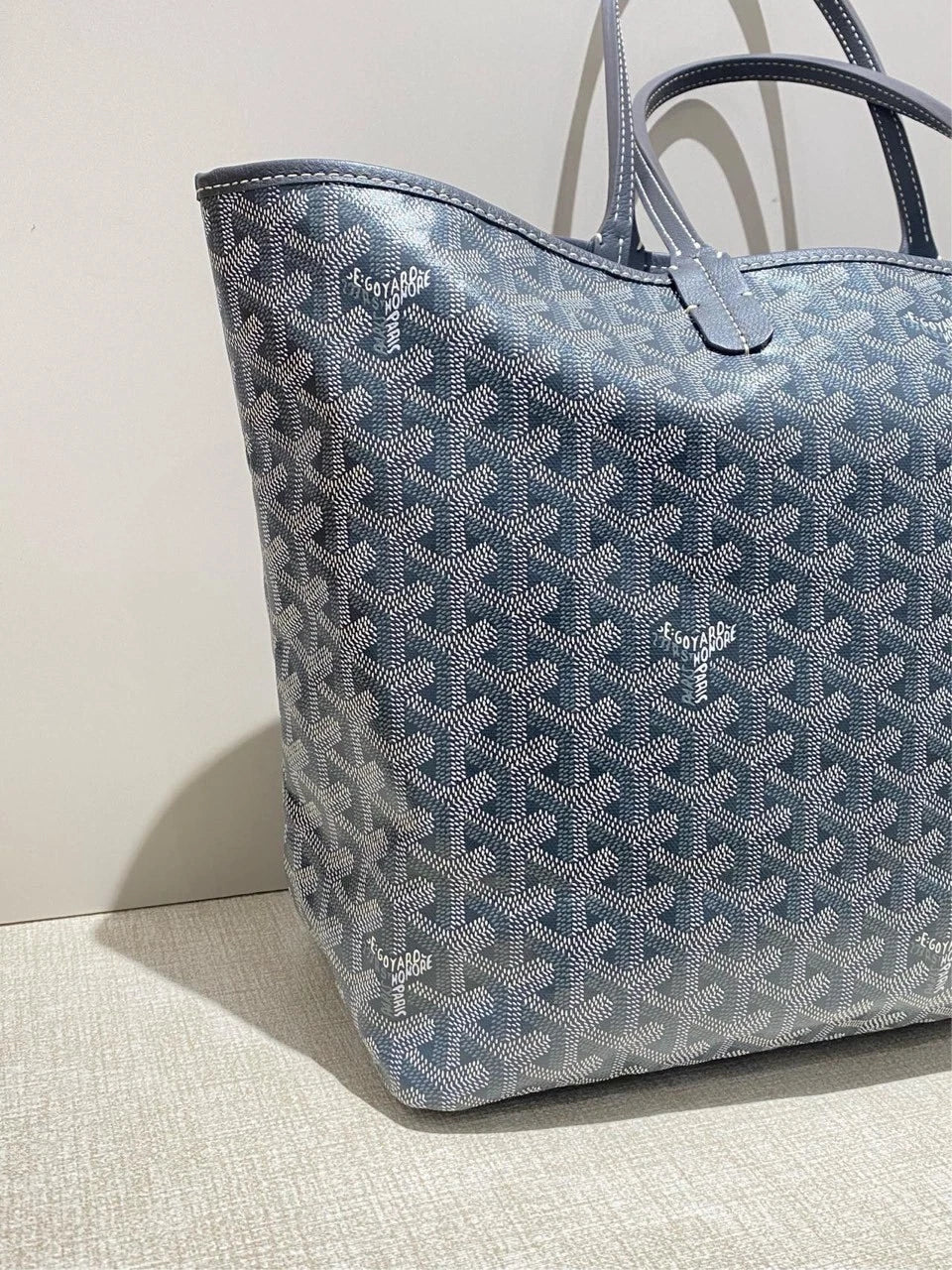 Goyard Gray Canvas Two-in-one Tote Shopping Bag For Women