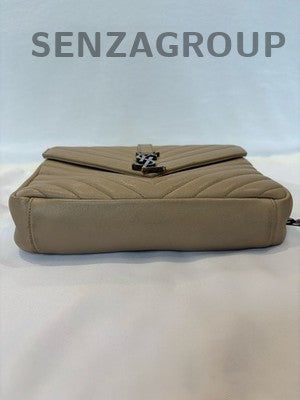 Saint Laurent Chain Shoulder Crossbody Bag Women Gray Silver Classic Fashion