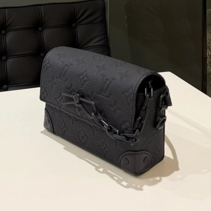 Louis Vuitton Steamer Trunk Box Bag Shoulder Crossbody Unisex Adults