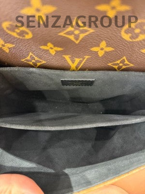 Louis Vuitton Monogram Canvas Backpack Messenger Bag Brown Gold Hardware