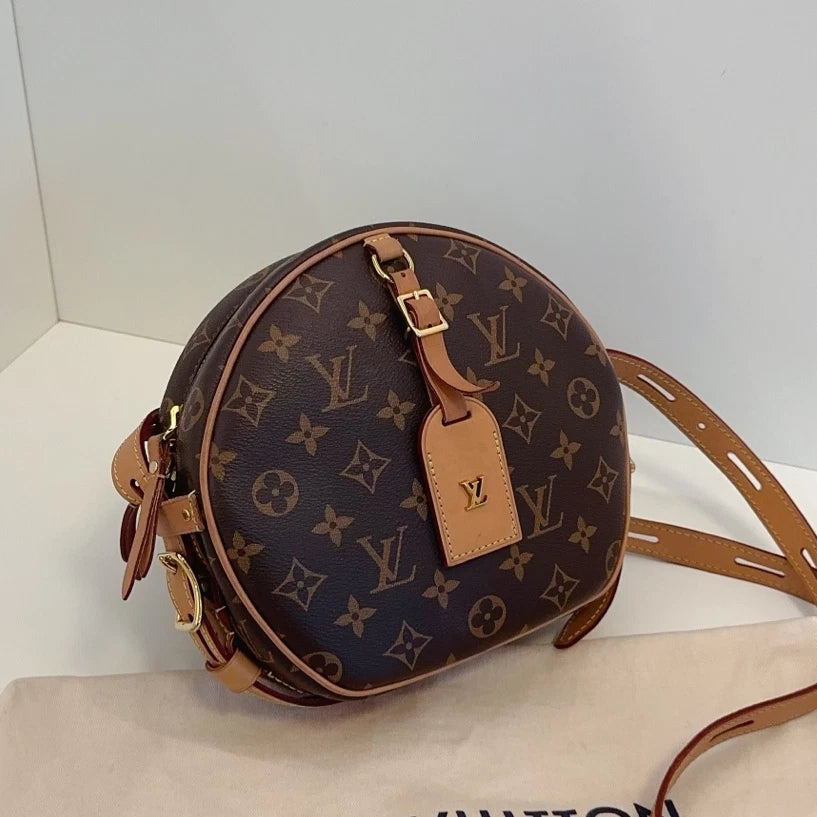 Louis Vuitton Boite Chapeau Souple MM Monogram Shoulder Crossbody Brown