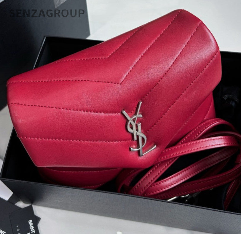 YSL Saint Laurent LOULOU Puffer Dark Red Shoulder bag Crossbody Women
