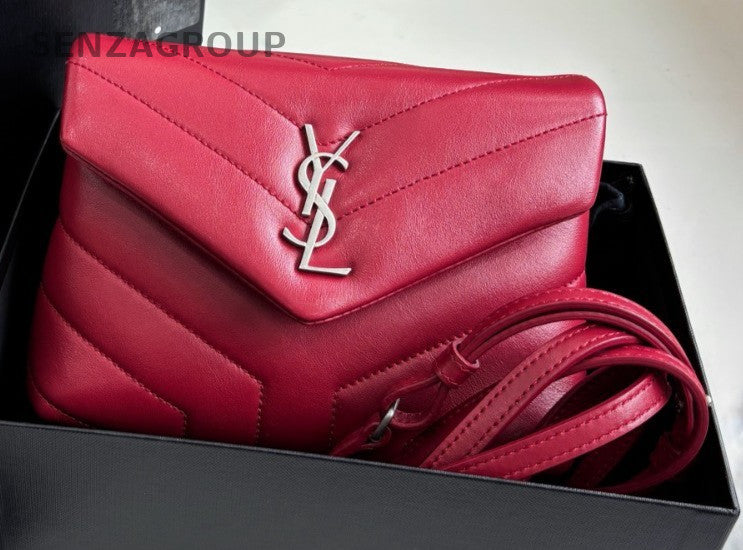 YSL Saint Laurent LOULOU Puffer Dark Red Shoulder bag Crossbody Women