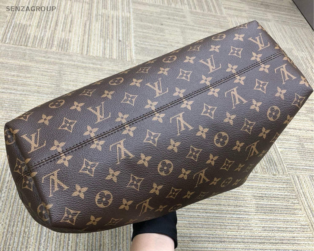 Louis Vuitton Graceful Monogram Tote Shoulder Bag Brown Gold Women Classic