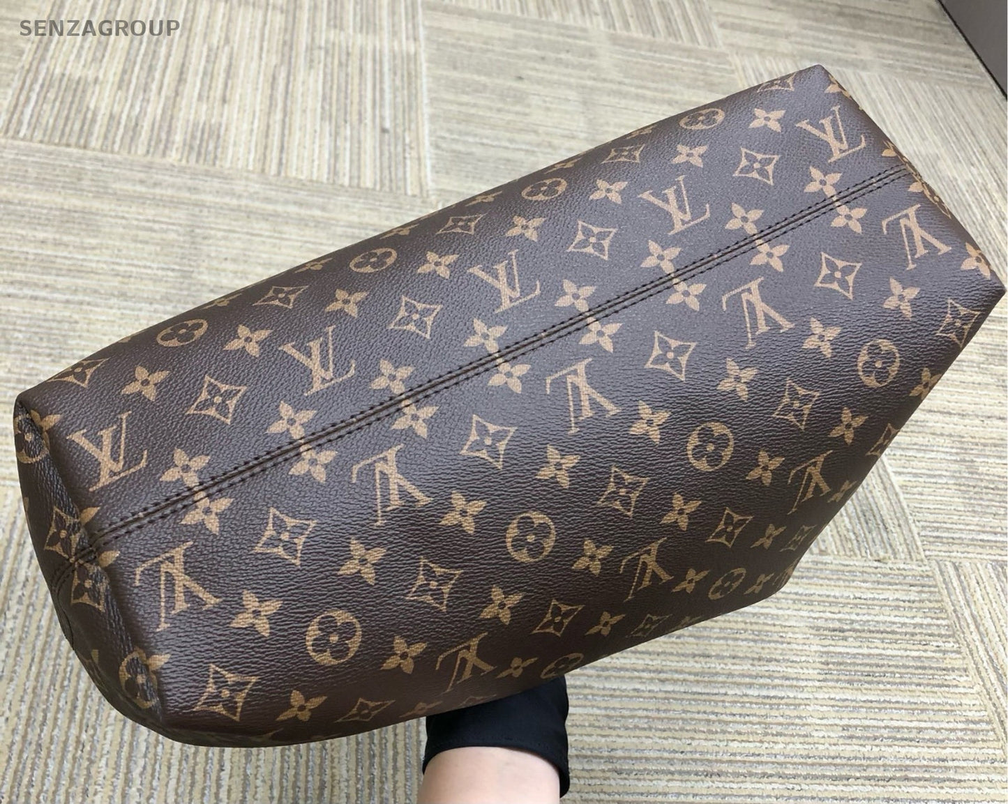 Louis Vuitton Graceful Monogram Tote Shoulder Bag Brown Gold Women Classic