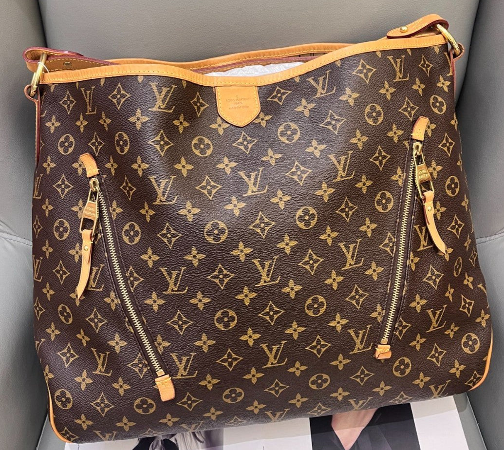 Louis Vuitton Delightful GM Monogram Shoulder Bag Brown Gold Women Classic