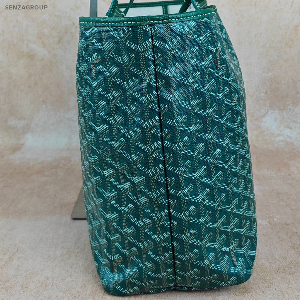 Goyard Green Silver Buckle Medium Tote Shoulder Bag Women Fashion