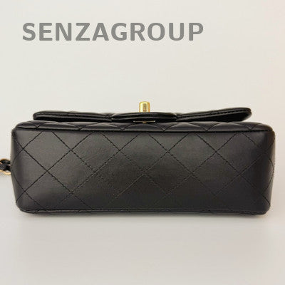 Chanel CF Mini Quilted Flap Bag Black Gold Chain Shoulder Crossbody