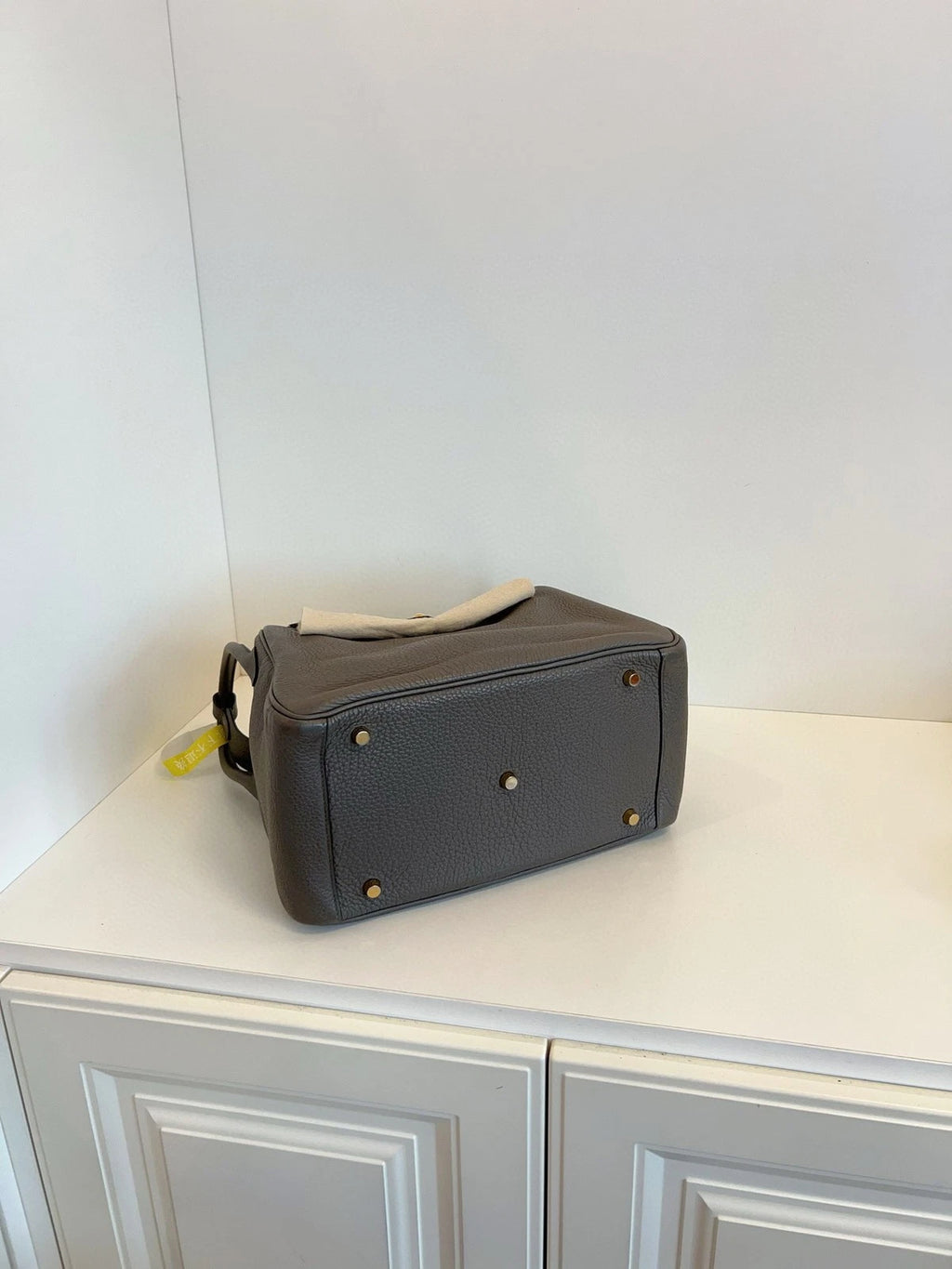 Hermes Lindy30 Grey Leather Handbag For Women