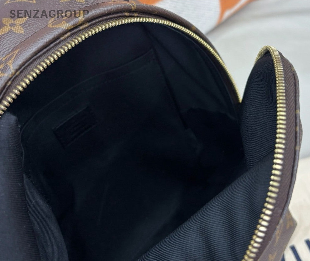 Louis Vuitton Springs MM Monogram Backpack Brown Gold Unisex Adults Classic