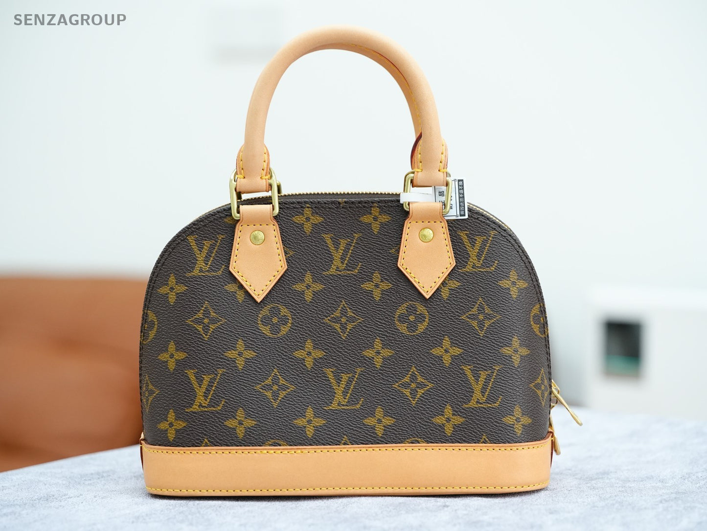 Louis Vuitton Alma bb Monogram Top Handle 2way Shoulder Handbag Women Brown