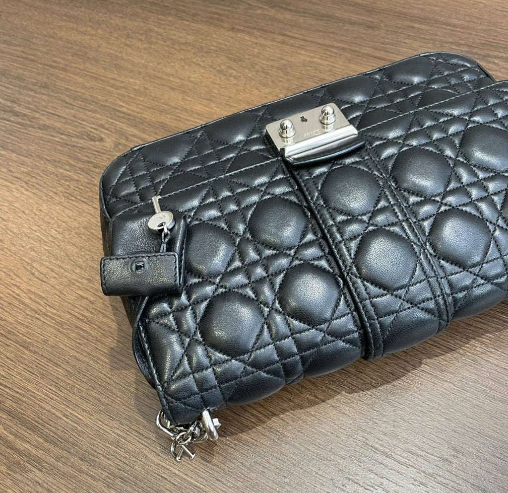Christian Dior Miss Cannage Lambskin Shoulder Bag Crossbody Bag Women