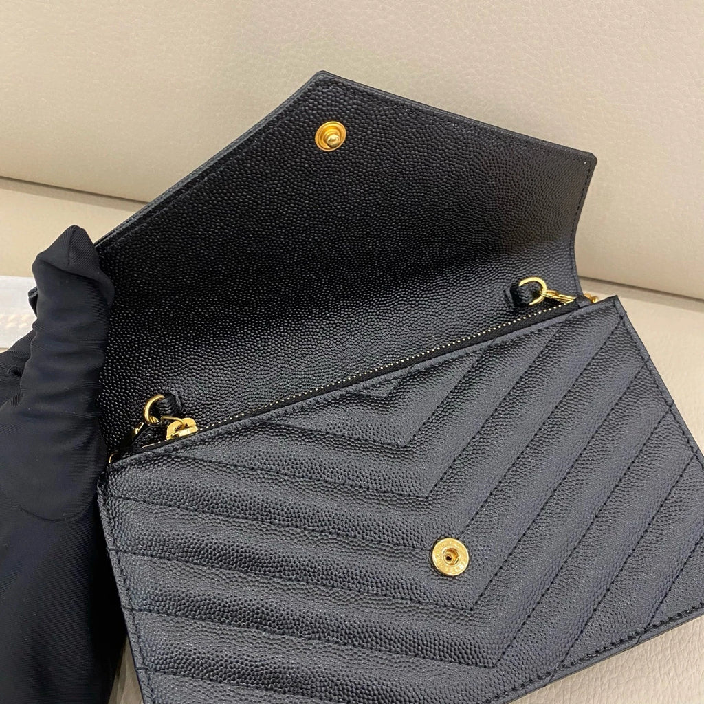 YSL Black Envelope WOC Crossbody Bag For Women
