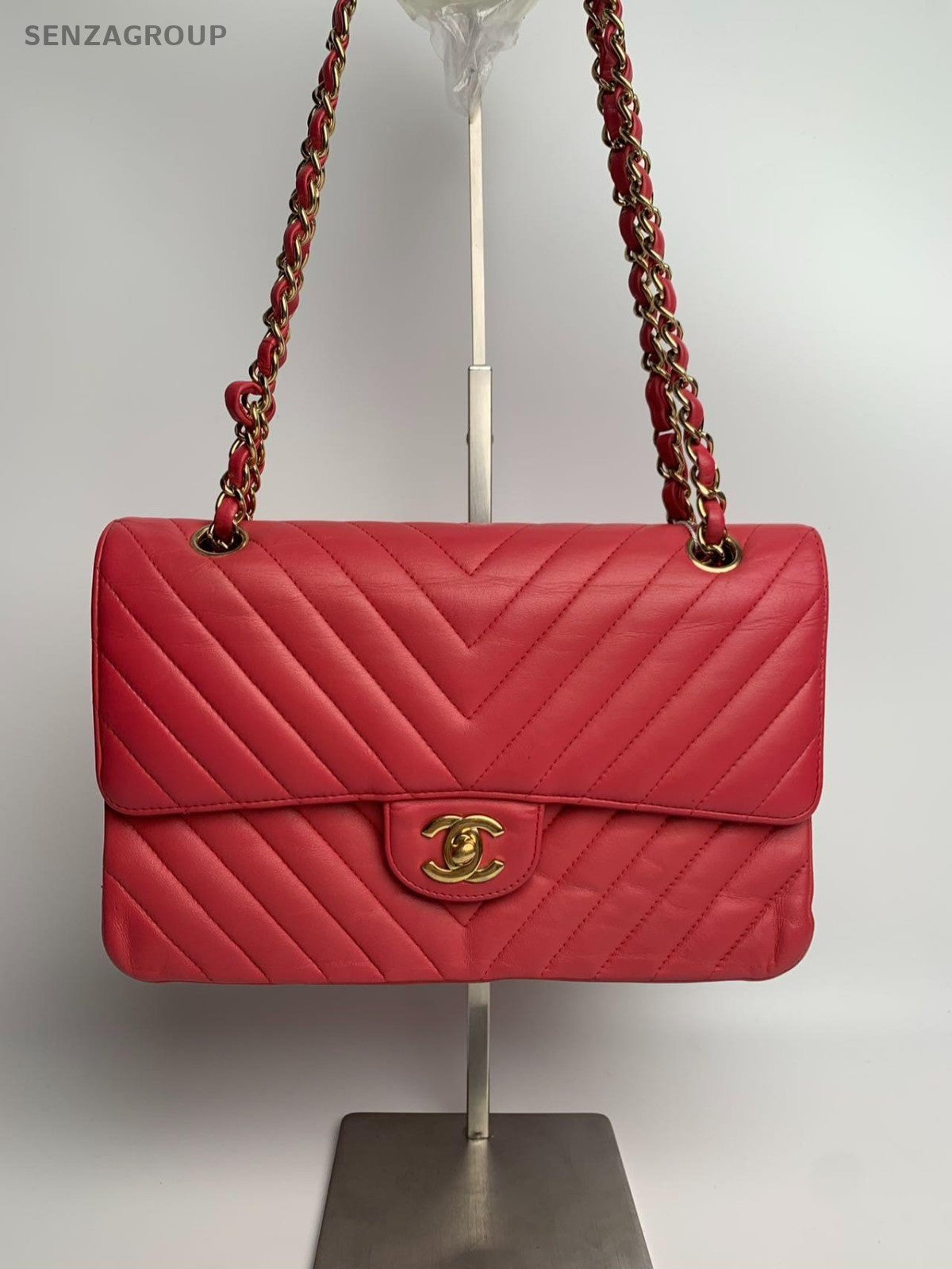 SJ0001 Chanel cf classic flap pink double flap