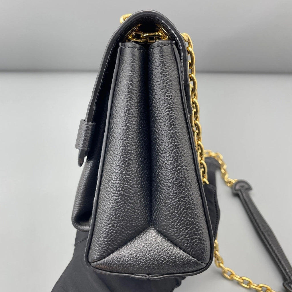 Louis Vuitton Vavin BB Chain Shoulder Bag Black Gold Hardware Women