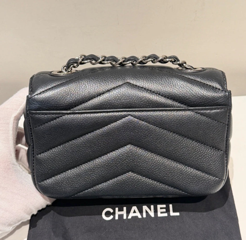 Chanel Classic Flap Big Mini Chain Shoulder Bag Crossbody Calfskin Women
