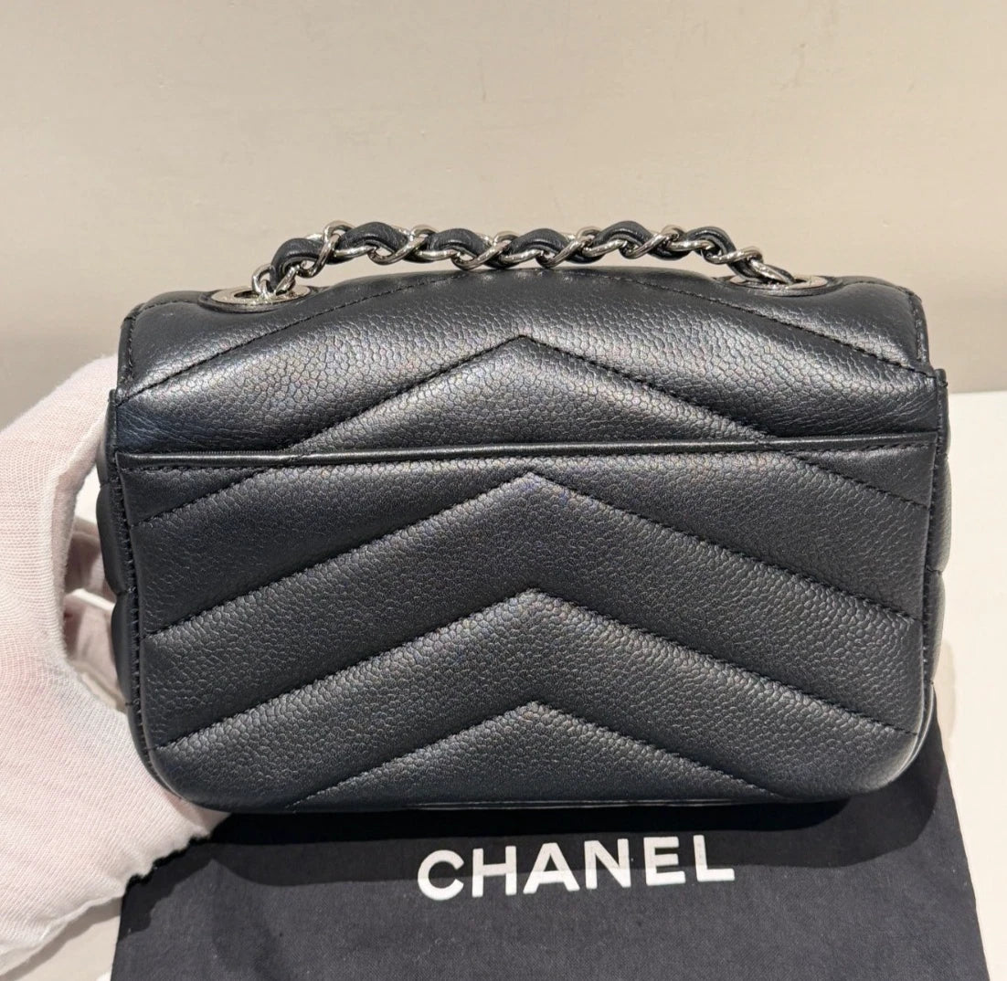 Chanel Classic Flap Big Mini Chain Shoulder Bag Crossbody Calfskin Women