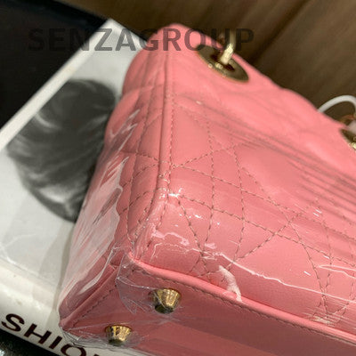 Dior Lady Dior Cannage Chain Bag Pink Gold - Classic Women's Fashion