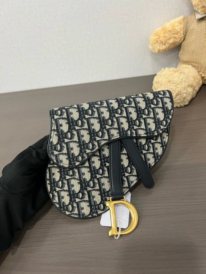 Dior Monogram Canvas Saddle Waist Chest Bag For Women
