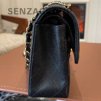 Chanel Classic Flap Small Black Caviar Quilted Chain Shoulder Bag