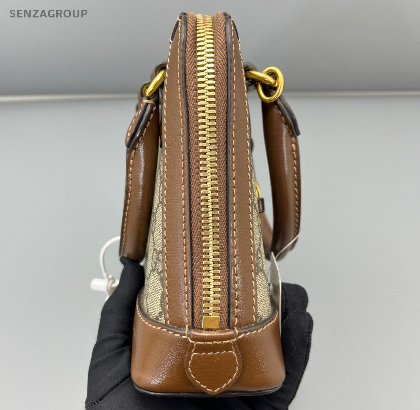 Gucci Horsebit1955 Mini Ophidia Top Handle Bag Crossbody Brown Women Classic