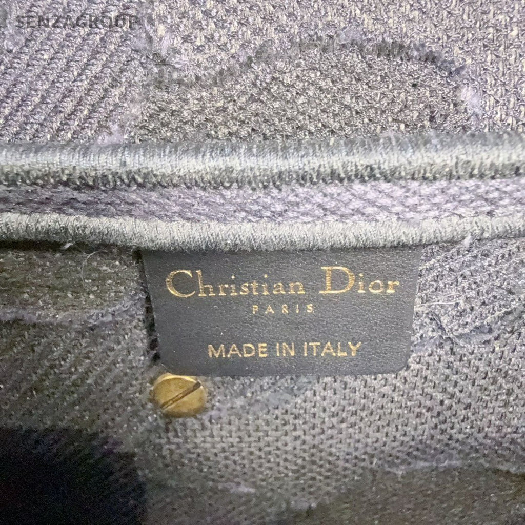 Christian Dior Saddle bag MM Embroidery in blue and black Shoulder bag Women