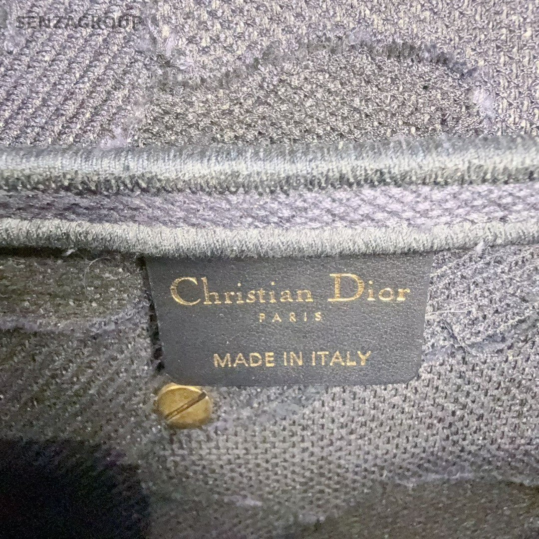 Christian Dior Saddle bag MM Embroidery in blue and black Shoulder bag Women