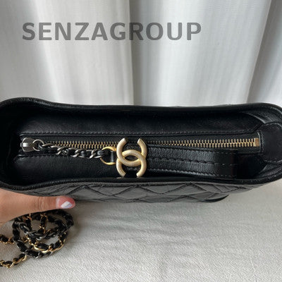 Chanel Gabrielle Small Chevron Chain Shoulder Bag Unisex Classic