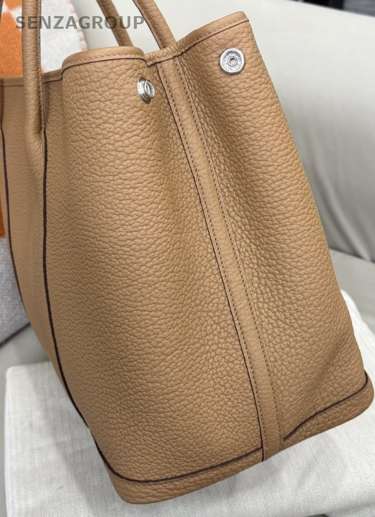 Hermes 4B Garden Party Top Handle Bag Brown Women Classic Designer