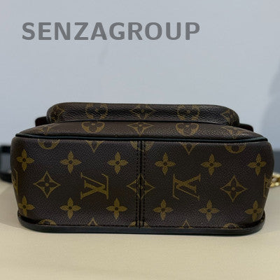 Louis Vuitton Passy Monogram Chain Crossbody Bag Brown Gold Women Classic